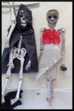 Esqueletos realizados por alumnos de 6º curso.